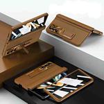 For Samsung Galaxy Z Fold4 5G 360 Full Body Integrated Hinge Folding Phone Case(Coffee)