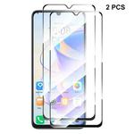 For Honor X7A 4G Global 2pcs ENKAY Hat-Prince Full Glue 0.26mm 9H 2.5D Tempered Glass Full Film