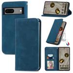 For Google Pixel 7A Retro Skin Feel Magnetic Flip Leather Phone Case(Blue)