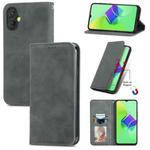 For Tecno Spark 9 Pro Retro Skin Feel Magnetic Flip Leather Phone Case(Gray)