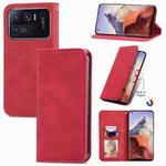 For Xiaomi Mi 11 Ultra Retro Skin Feel Magnetic Flip Leather Phone Case(Red)