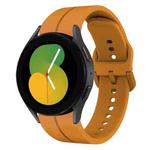 For Samsung Galaxy Watch5 44mm 20mm Loop Silicone Watch Band(Amber Yellow)