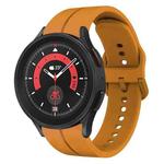 For Samsung Galaxy Watch5 Pro 45mm 20mm Loop Silicone Watch Band(Amber Yellow)