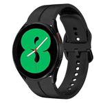 For Samsung Galaxy Watch4 44mm 20mm Loop Silicone Watch Band(Black)