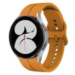 For Samsung Galaxy Watch4 40mm 20mm Loop Silicone Watch Band(Amber Yellow)