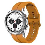 For Samsung  Galaxy Watch 4 Classic 42mm 20mm Loop Silicone Watch Band(Amber Yellow)