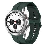 For Samsung  Galaxy Watch 4 Classic 42mm 20mm Loop Silicone Watch Band(Dark Green)