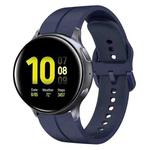 For Samsung Galaxy Watch Active 2 40mm 20mm Loop Silicone Watch Band(Navy Blue)