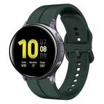 For Samsung Galaxy Watch Active 2 44mm 20mm Loop Silicone Watch Band(Dark Green)