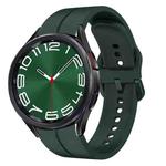 For Samsung Galaxy Watch 6 Classic 43mm 20mm Loop Silicone Watch Band(Dark Green)