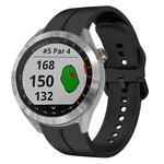 For Garmin Approach S40 20mm Loop Silicone Watch Band(Black)