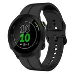 For Garmin Forerunner 158 20mm Loop Silicone Watch Band(Black)