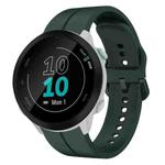 For Garmin Forerunner 55 20mm Loop Silicone Watch Band(Dark Green)