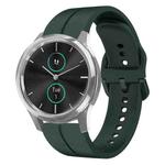 For Garminmove Luxe 20mm Loop Silicone Watch Band(Dark Green)