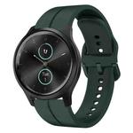 For Garminmove Style 20mm Loop Silicone Watch Band(Dark Green)
