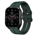 For Amazfit GTS 4 20mm Loop Silicone Watch Band(Dark Green)