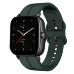 For Amazfit GTS 2E 20mm Loop Silicone Watch Band(Dark Green)
