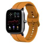 For Amazfit GTS 2 Mini 20mm Loop Silicone Watch Band(Amber Yellow)