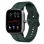 For Amazfit GTS 2 Mini 20mm Loop Silicone Watch Band(Dark Green)