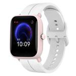 For Amazfit Pop Pro 20mm Loop Silicone Watch Band(White)