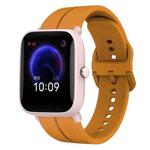 For Amazfit Pop Pro 20mm Loop Silicone Watch Band(Amber Yellow)