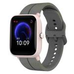 For Amazfit Pop Pro 20mm Loop Silicone Watch Band(Dark Grey)