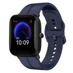 For Amazfit Pop 20mm Loop Silicone Watch Band(Navy Blue)