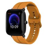 For Amazfit Pop 20mm Loop Silicone Watch Band(Amber Yellow)