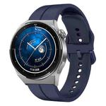 For Huawei Watch GT3 Pro 43mm 20mm Loop Silicone Watch Band(Navy Blue)