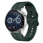 For Huawei Watch GT3 42mm 20mm Loop Silicone Watch Band(Dark Green)