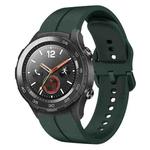 For Huawei Watch 2 20mm Loop Silicone Watch Band(Dark Green)