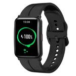 For Honor Watch ES 20mm Loop Silicone Watch Band(Black)