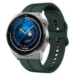 For Huawei Watch GT3 Pro 46mm 22mm Loop Silicone Watch Band(Dark Green)