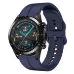 For Huawei GT2 46mm 22mm Loop Silicone Watch Band(Navy Blue)