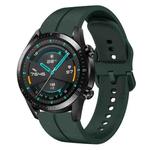 For Huawei GT2 46mm 22mm Loop Silicone Watch Band(Dark Green)