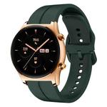 For Honor Watch GS 3 22mm Loop Silicone Watch Band(Dark Green)