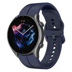 For Amazfit GTR 3 Pro 22mm  Loop Silicone Watch Band(Navy Blue)