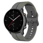 For Amazfit GTR 2e 22mm  Loop Silicone Watch Band(Dark Grey)