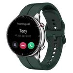 For Amazfit GTR 2 22mm  Loop Silicone Watch Band(Dark Green)