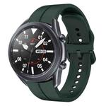 For Samsung Galaxy Watch3 45mm 22mm Loop Silicone Watch Band(Dark Green)