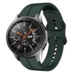For Samsung Galaxy Watch 46mm 22mm Loop Silicone Watch Band(Dark Green)