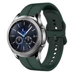 For Samsung Gear S3 Classic 22mm Loop Silicone Watch Band(Dark Green)