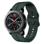 For Samsung Gear S3 Frontier 22mm Loop Silicone Watch Band(Dark Green)