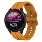 For Garmin Forerunner 255 Music 22mm Loop Silicone Watch Band(Amber Yellow)