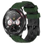 For Honor Watch Dream 22mm Football Pattern Two-Color Silicone Watch Band(Armygreen+Black)