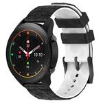 For Xiaomi MI Watch S1 Pro 22mm Football Pattern Two-Color Silicone Watch Band(Black+White)