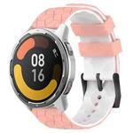 For Xiaomi MI Watch Color 2 22mm Football Pattern Two-Color Silicone Watch Band(Pink+White)