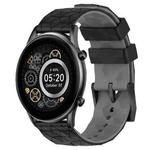 For Xiaomi Haylou RT2 LS10 22mm Football Pattern Two-Color Silicone Watch Band(Black+Grey)