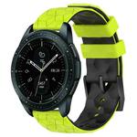 For Samsung Galaxy Watch 42mm 20mm Football Pattern Two-Color Silicone Watch Band(Lime Green + Black)