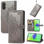 For Tecno Spark 9 Pro Mandala Flower Embossed Leather Phone Case(Gray)
